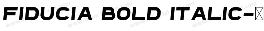 Fiducia Bold Italic字体转换